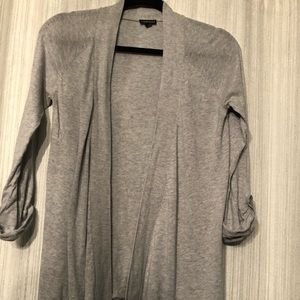 Heather grey 3/4 sleeve cardigan